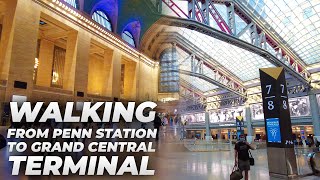 Walking NYC  Penn Station to Times Square amp Grand Central Terminal July 2021 [upl. by Elfie]