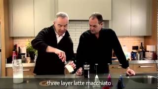 aerolatte  milk frother makes three layer caffè latte macchiato [upl. by Ennaer]