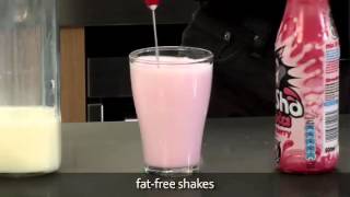 How to make a fat free milkshake using an aerolatte milk frother [upl. by Daphna541]