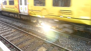 Merseyrail 507 009 making arcs at Birkdale station [upl. by Jacobba785]